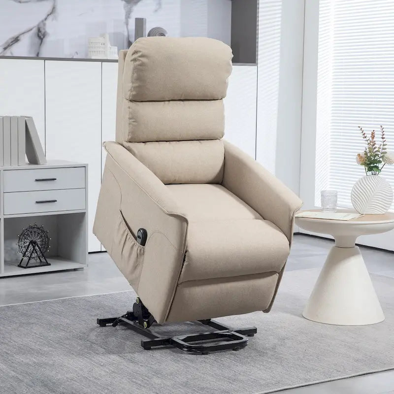Power Lift Recliner Chair for Elderly, Easy Assembly, Fabric Lift Chair with Remote Control