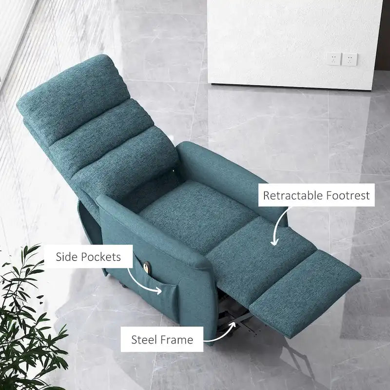 Power Lift Recliner Chair for Elderly, Easy Assembly, Fabric Lift Chair with Remote Control