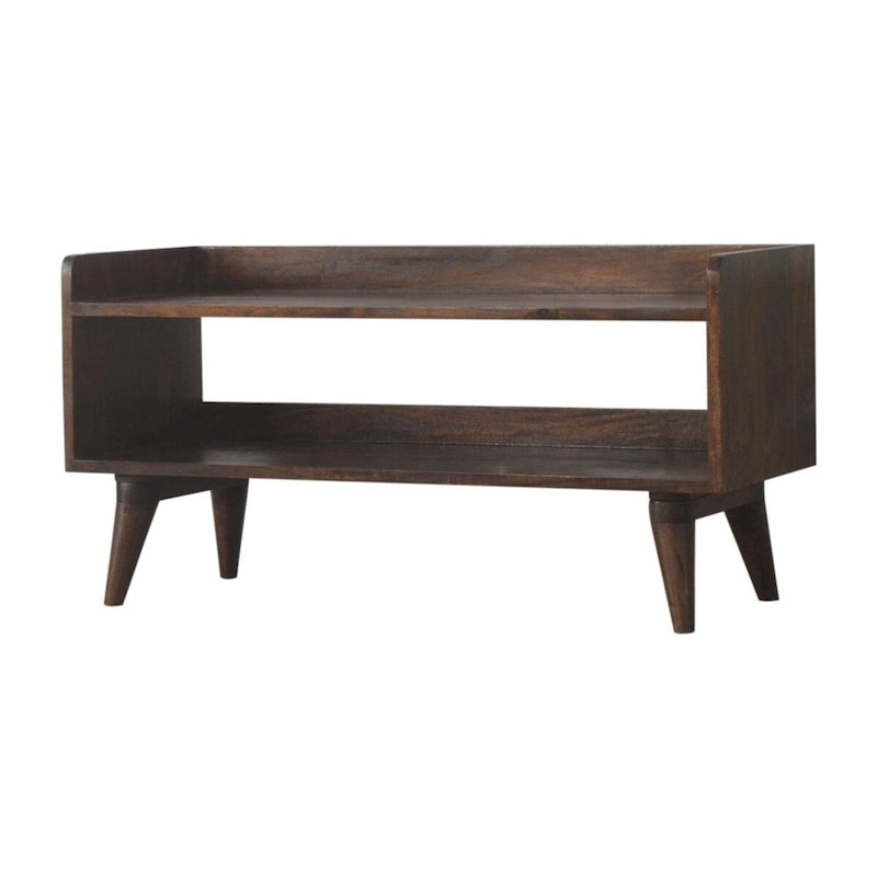Walnut minimalist Storage Bench