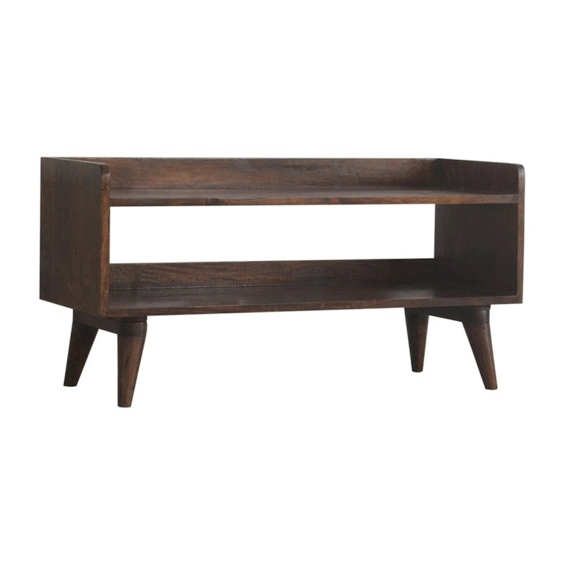Walnut minimalist Storage Bench