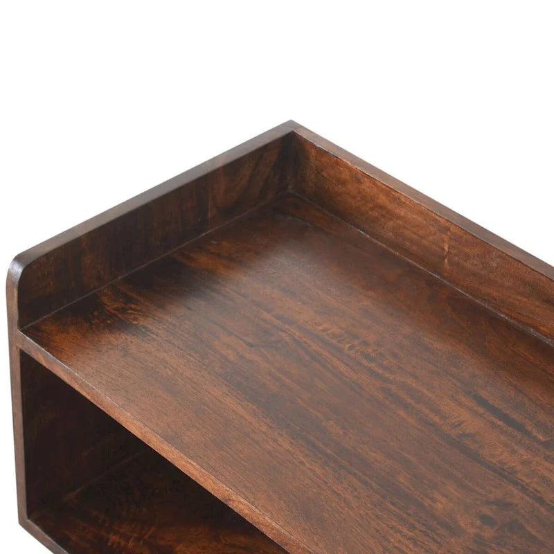 Walnut minimalist Storage Bench