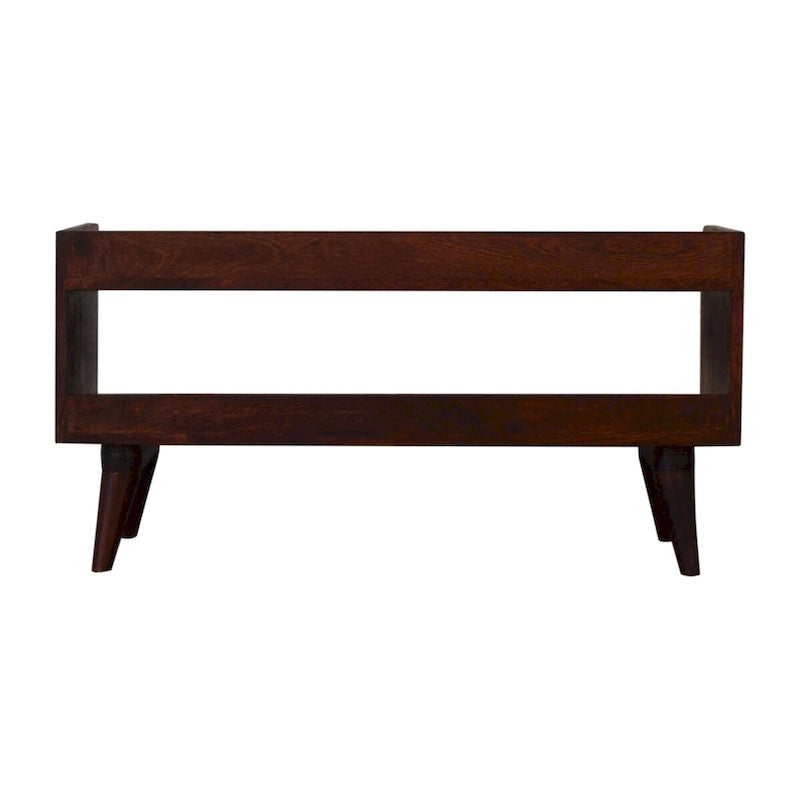 Walnut minimalist Storage Bench